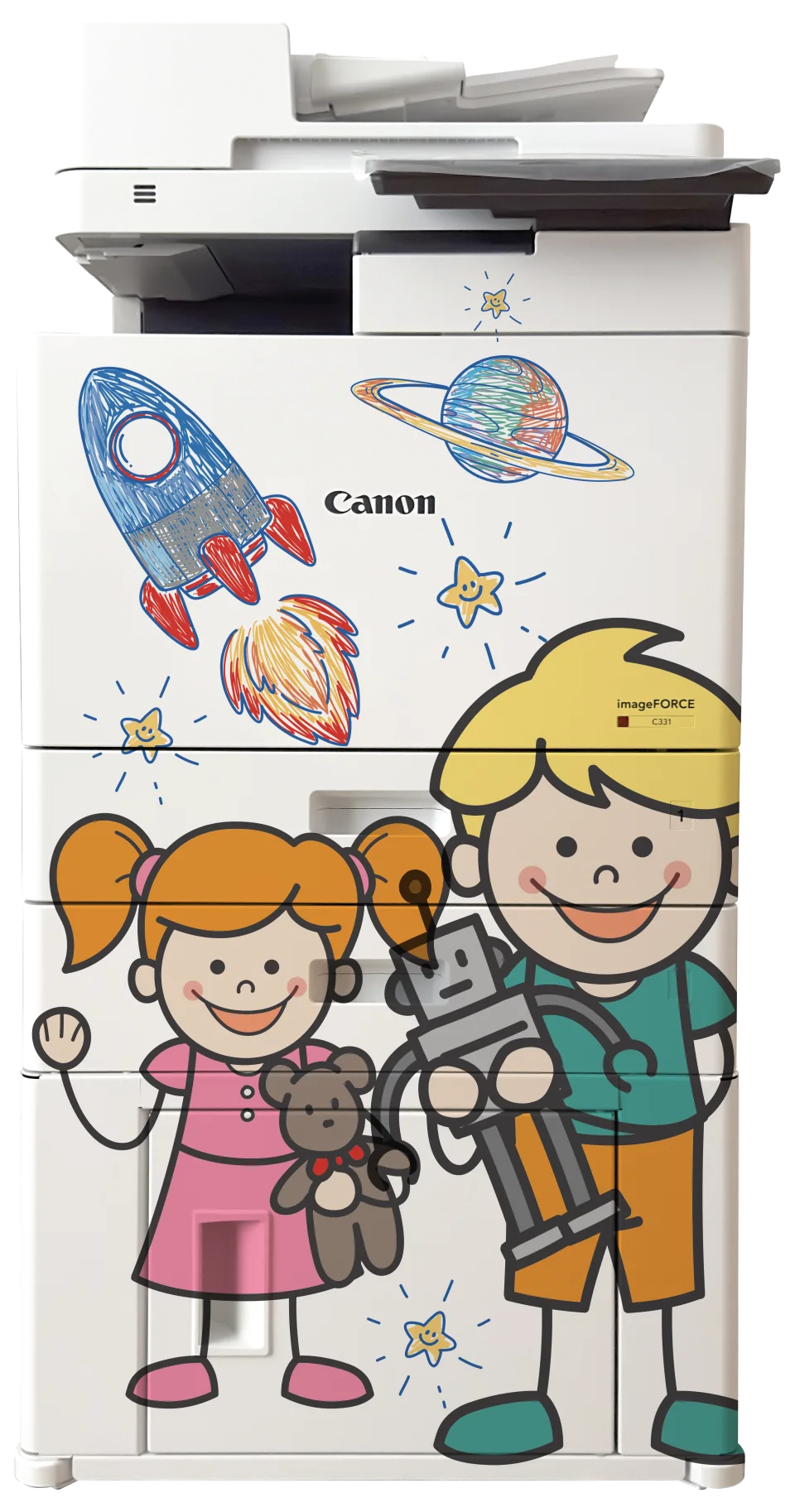 Canon imageFORCE C331 űrhajó dizájnnal fóliázva